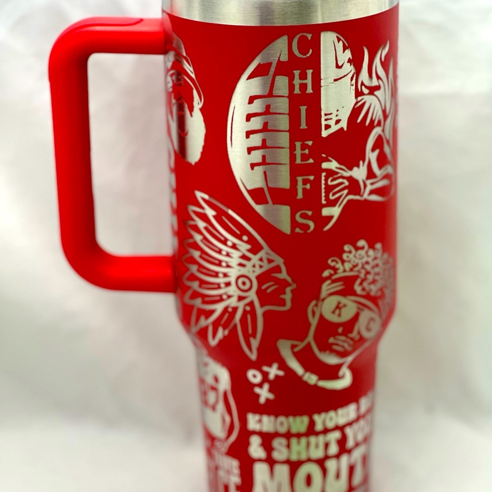 Chiefs 2024 Super Bowl Champs Custom Engraved 40oz Tumbler